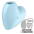 SATISFYER - CUTIE HEART LUFTPULSSTIMULATOR & VIBRATOR BLAU