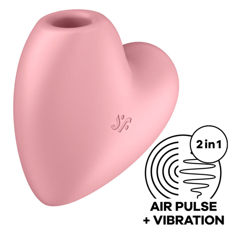 SATISFYER - CUTIE HEART LUFTPULSSTIMULATOR & VIBRATOR BLAU