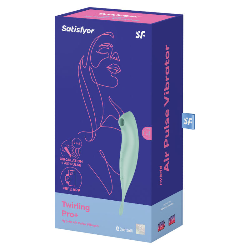 SATISFYER - TWIRLING PRO+ AIR PULSE STIMULATOR &amp; VIBRATOR APP ROOD