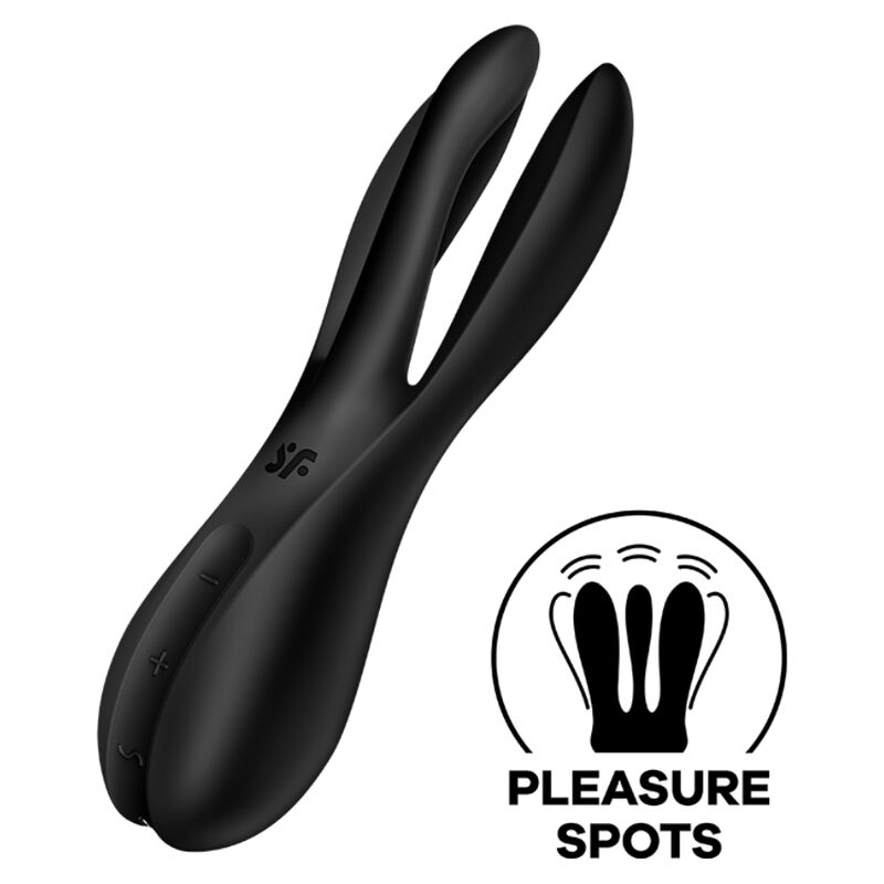 SATISFYER - THREESOME 2 VIBRATOR ZWART