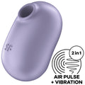 SATISFYER - PRO TO GO 2 DOPPELTER AIR PULSE STIMULATOR & VIBRATOR VIOLETT