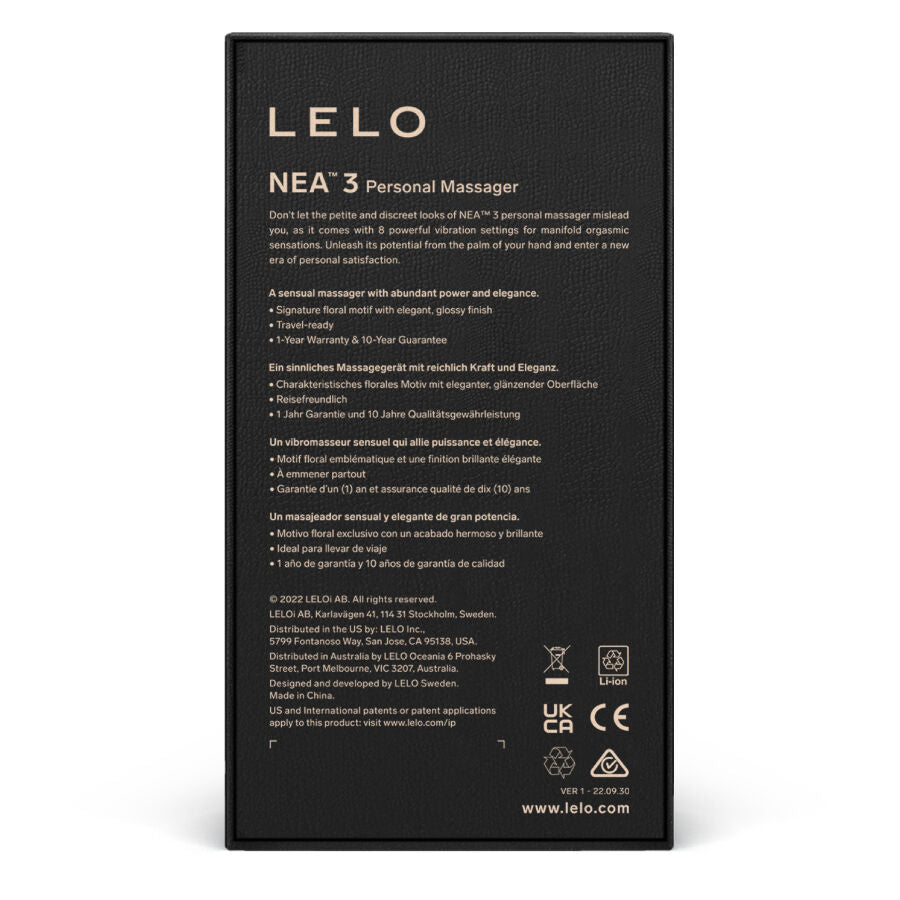 LELO - NEA 3 PERSOONLIJKE MASSAGER ZWART