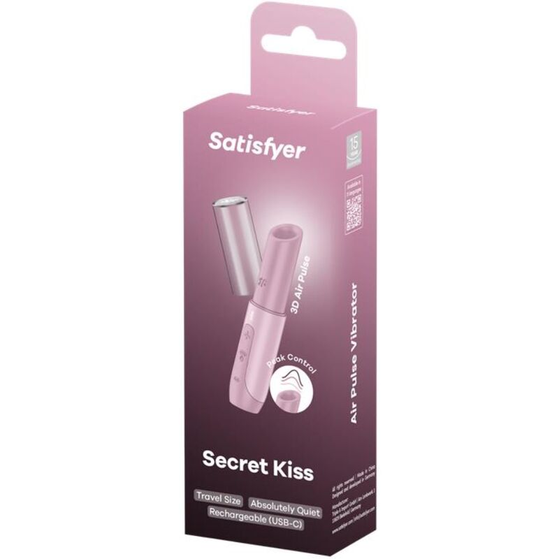 SATISFYER - SECRET KISS WAVE CLITORIS STIMULATOR ROZE