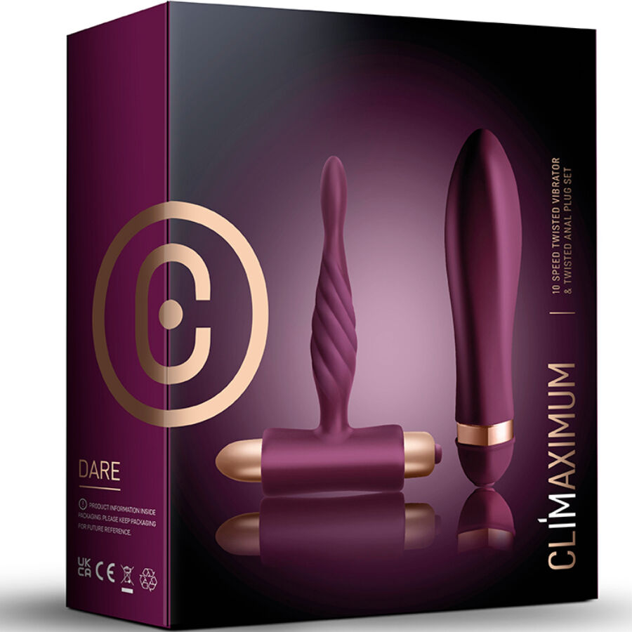 CLIMAXIMUM - DARE KIT TWISTED VIBRATOR + ANAAL PLUG BEGINNER