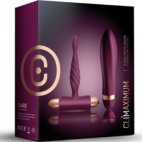 CLIMAXIMUM - DARE KIT TWISTED VIBRATOR + ANAAL PLUG BEGINNER