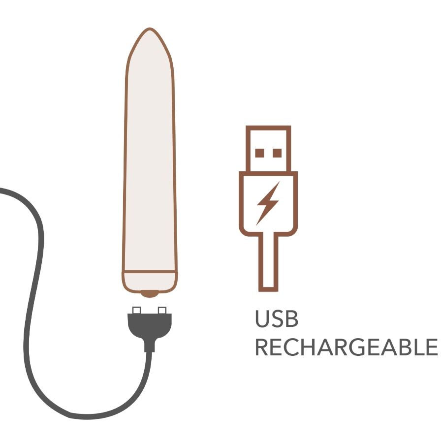 ROCKS-OFF - RECHARGEABLE VIBRATING BULLET GOLDEN ROSE