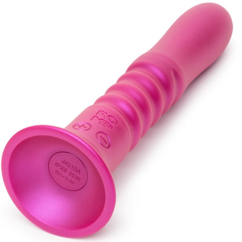 ROMP - JIGGLE UP AND DOWN VIBRATOR WITH PINK SUCTION CUP