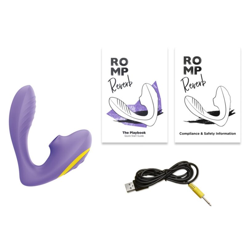 ROMP - REVERB G-SPOT STIMULATOR AND CLITORAL SUCTION DEVICE PURPLE