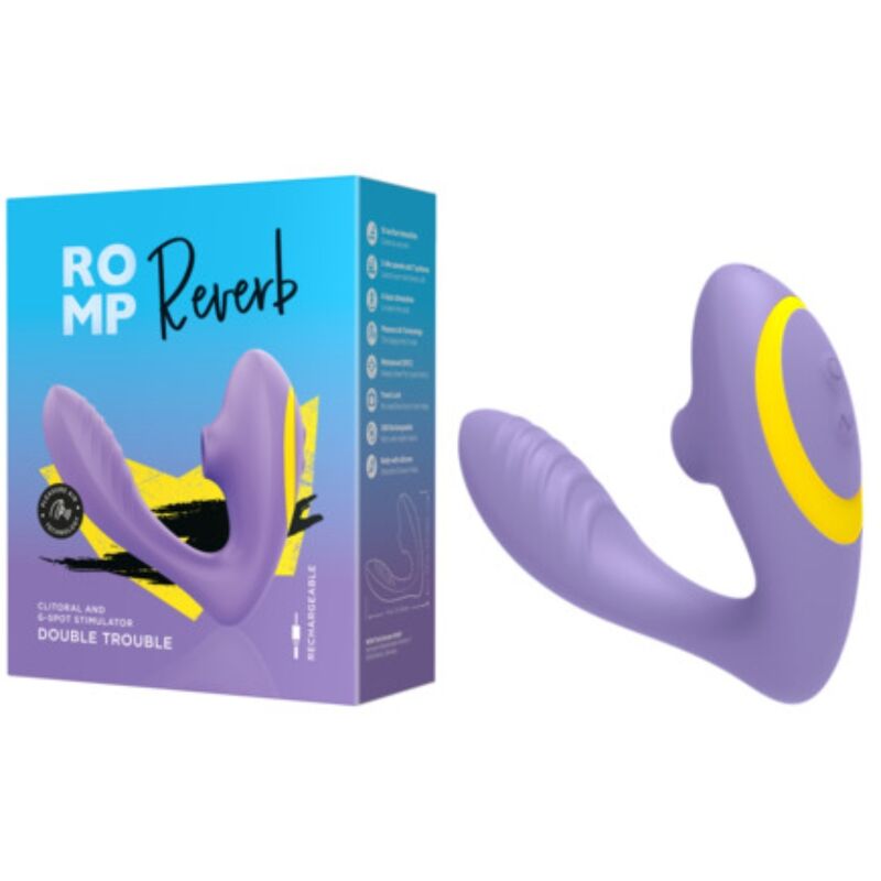 ROMP - REVERB G-SPOT STIMULATOR AND CLITORAL SUCTION DEVICE PURPLE
