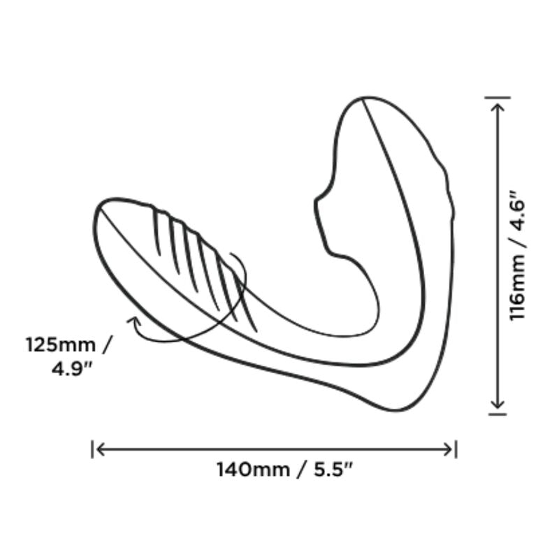 ROMP - REVERB G-SPOT STIMULATOR AND CLITORAL SUCTION DEVICE PURPLE