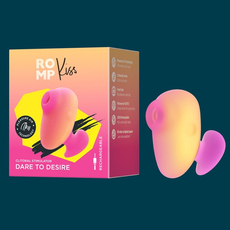 ROMP - KISS CLITORAL SUCTION RECHARGEABLE FINGER VIBRATOR