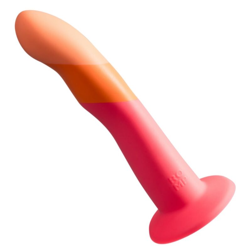 ROMP - DIZI SILICONE DILDO WITH SUCTION CUP TRICOLOR 18 CM