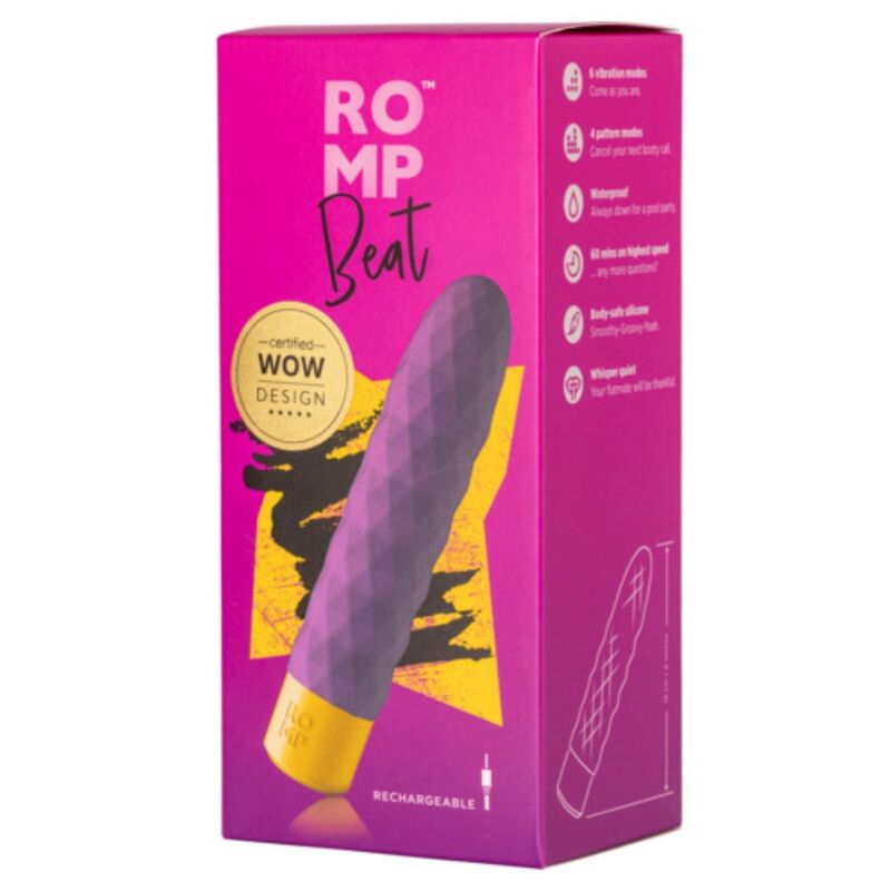 ROMP - BEAT MINI MULTIFUNCTION VIBRATING BULLET VIOLET