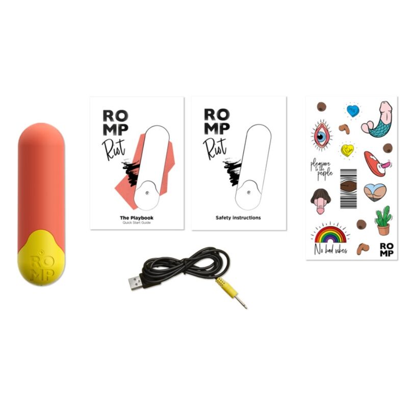 ROMP - RIOT MULTIFUNCTION VIBRATING BULLET ORANGE + YELLOW