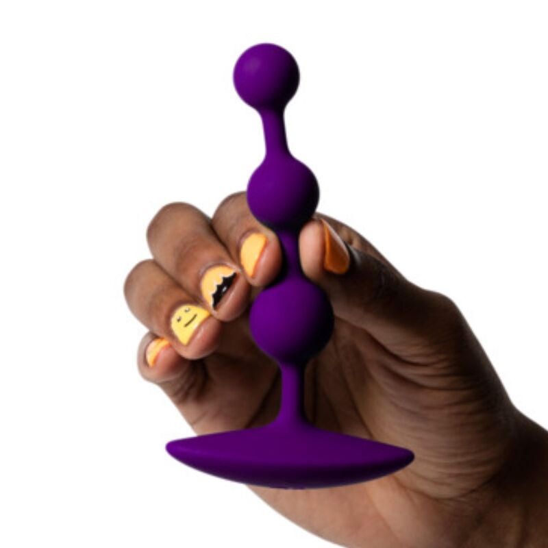 ROMP - AMP PURPLE FLEXIBLE SILICONE ANAL BEADS 12.5 CM PURPLE